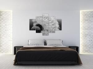 Pitypang képe - fekete fehér (150x105 cm)
