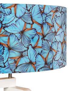 Állólámpa állványfa pillangó bársony árnyalattal 50 cm - Puros