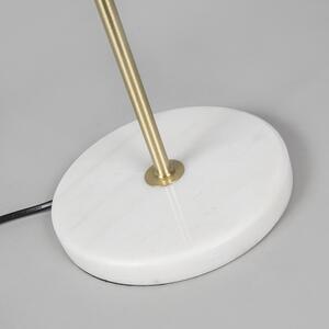 Sárgaréz asztali lámpa kék árnyalattal 35 cm - Kaso