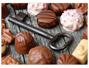 Csokoládé és a kulcs képe (70x50 cm)