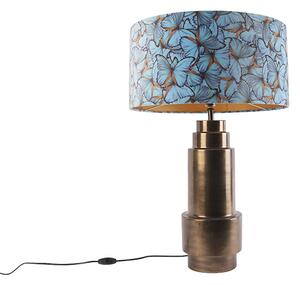 Asztali lámpa bronz bársony pillangó árnyalattal 50 cm - Bruut