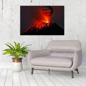 Egy vulkán képe (90x60 cm)