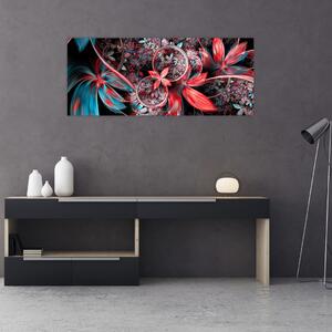 Absztrakt képek egzotikus virágok (120x50 cm)