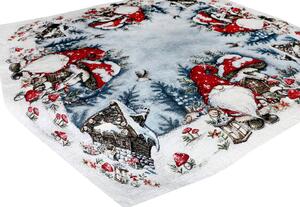 Karácsonyi zsenília terítő Gombamanó 90x90 cm Chenille IT039