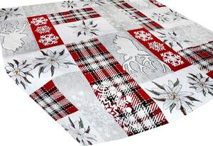 Karácsonyi zsenília terítő "Piros elegancia" 90x90 cm Chenille IT041 másolata