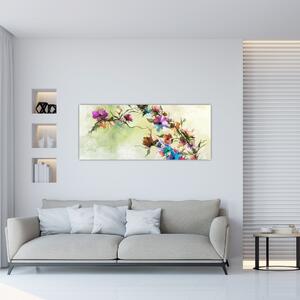 Kép - Virág festménye (120x50 cm)