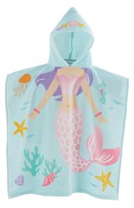 Világoskék pamut gyerek fürdőponcsó Mermaid – Catherine Lansfield
