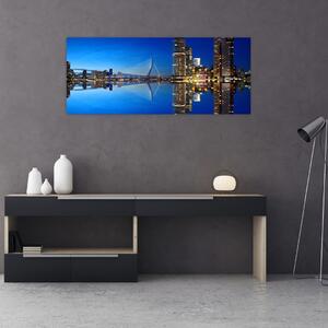 Kép - éjszaka Rotterdam (120x50 cm)