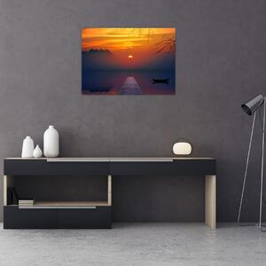 Híd képe naplementekor (70x50 cm)