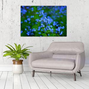 A kék virágok képe (90x60 cm)