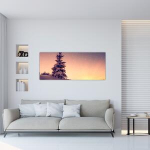 Havas fa egy réten képe (120x50 cm)