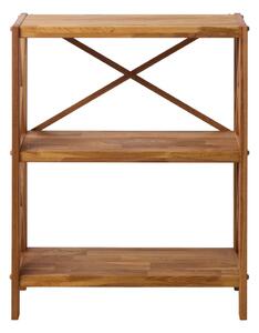 Natúr színű tölgyfa polcos állvány 70x87 cm X-Shelf – Unique Furniture