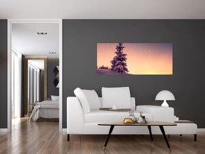 Havas fa egy réten képe (120x50 cm)