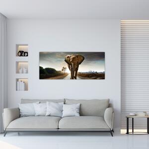 Elefánt képe (120x50 cm)