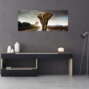 Elefánt képe (120x50 cm)