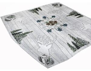 Gobelin asztalterítő Szürke szarvas 90x90 cm Chenille IT027