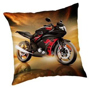 Gyerek párna 40x40 cm Motorbike "Red" – Jerry Fabrics