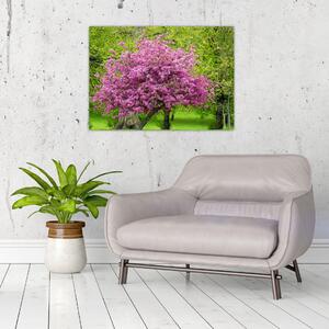 A réten virágzó fa képe (70x50 cm)