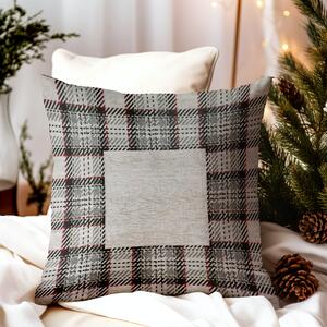 Párnahuzat gobelin Tartan bézs Chenille IT025
