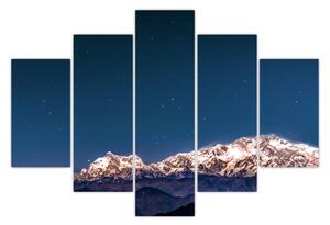 A hegyek és az éjszakai égbolt képe (150x105 cm)