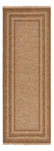 Natúr színű kültéri futószőnyeg 80x230 cm Layla Border – Flair Rugs