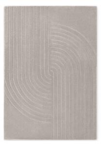 Világosszürke kézi szövésű gyapjú szőnyeg 200x300 cm Arcura – Vikosa