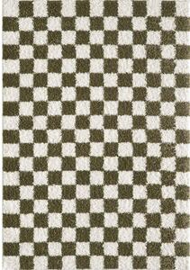 Sötétzöld-krémszínű szőnyeg 120x170 cm Grida – ESTE