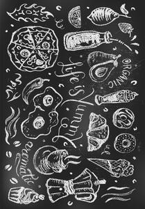 Fekete mosható szőnyeg 80x150 cm Life Is Yummy – Vitaus