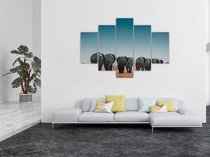 Kép - Elefántok indulása (150x105 cm)