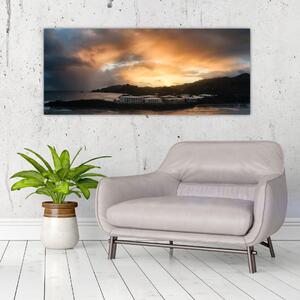 Kép - felhős tengerpart (120x50 cm)