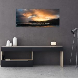 Kép - felhős tengerpart (120x50 cm)