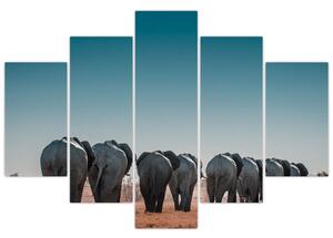 Kép - Elefántok indulása (150x105 cm)