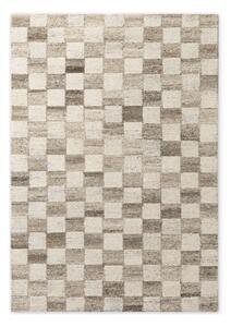Krémszínű kézi szövésű gyapjú szőnyeg 80x150 cm Boho 1.0 Quadra – Vikosa