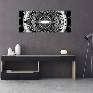 Fekete-fehér díszek képe (120x50 cm)