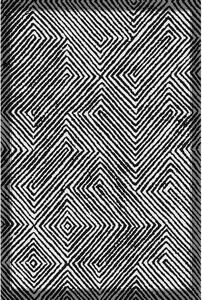 Fekete-fehér mosható futószőnyeg 80x200 cm Rimio – Vitaus