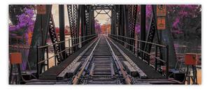 Egy vasúti híd képe (120x50 cm)