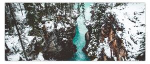 Kép - hegyi folyó télen (120x50 cm)