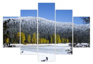 Kép - havas hegyek télen (150x105 cm)
