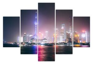 Éjszakai Shanghai képe (150x105 cm)