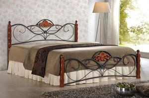 Valentina 160 ágy antikolt cseresznye-fekete