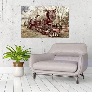 A mozdony történelmi képe (90x60 cm)