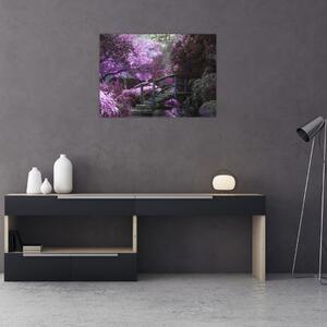 Kép - lila fák (70x50 cm)