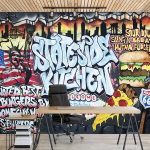Fotótapéta - Legjobb hamburger - Graffiti (152,5x104 cm)
