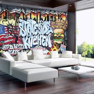 Fotótapéta - Legjobb hamburger - Graffiti (152,5x104 cm)