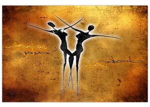 Festmény képe egy táncoló párról (90x60 cm)