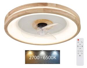 Globo Globo 03650 - LED Mennyezeti lámpa ventilátorral GATIAN LED/30W/230V barna + távirányító GL7407