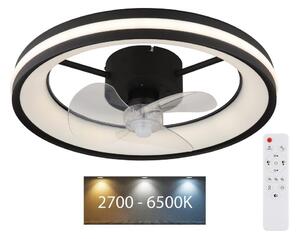 Globo Globo 03651 - LED Mennyezeti lámpa ventilátorral GATIAN LED/30W/230V fekete + távirányító GL7408