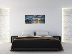 Tenger naplementekor képe (120x50 cm)