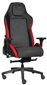 ALTAY Business gamer szék, sínesen állítható nyakpárna, integrált deréktámasz, 4D kartámasz, prémium szövet - piros műbőr betét