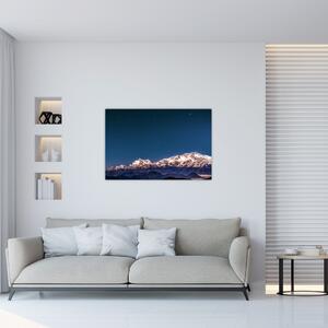 A hegyek és az éjszakai égbolt képe (90x60 cm)